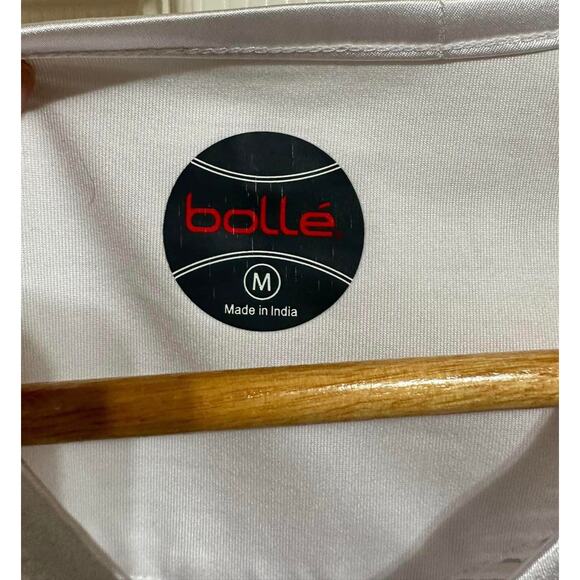 Bolle Womens Back Button White V-Neck Athletic Top Size M - Picture 3 of 5
